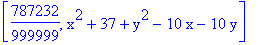 [787232/999999, x^2+37+y^2-10*x-10*y]